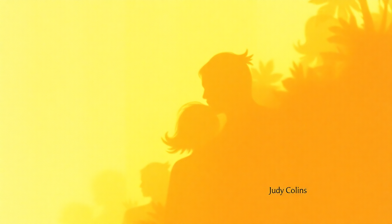 Fan-driven abstract illustration evoking the emotional arc of Golden Apricots by Judy Collins
