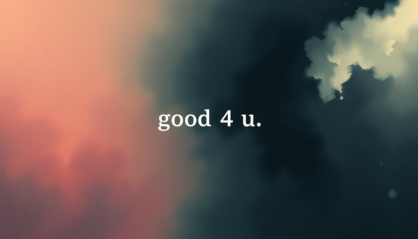 Fan-driven abstract illustration evoking the emotional arc of good 4 u by Olivia Rodrigo