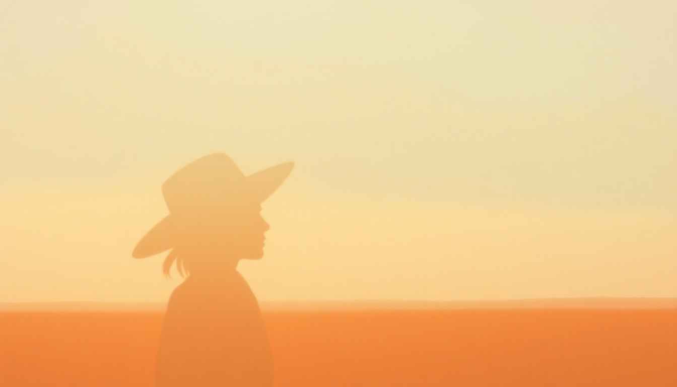 Fan-driven abstract illustration evoking the emotional arc of Good Hearted Woman by Waylon Jennings