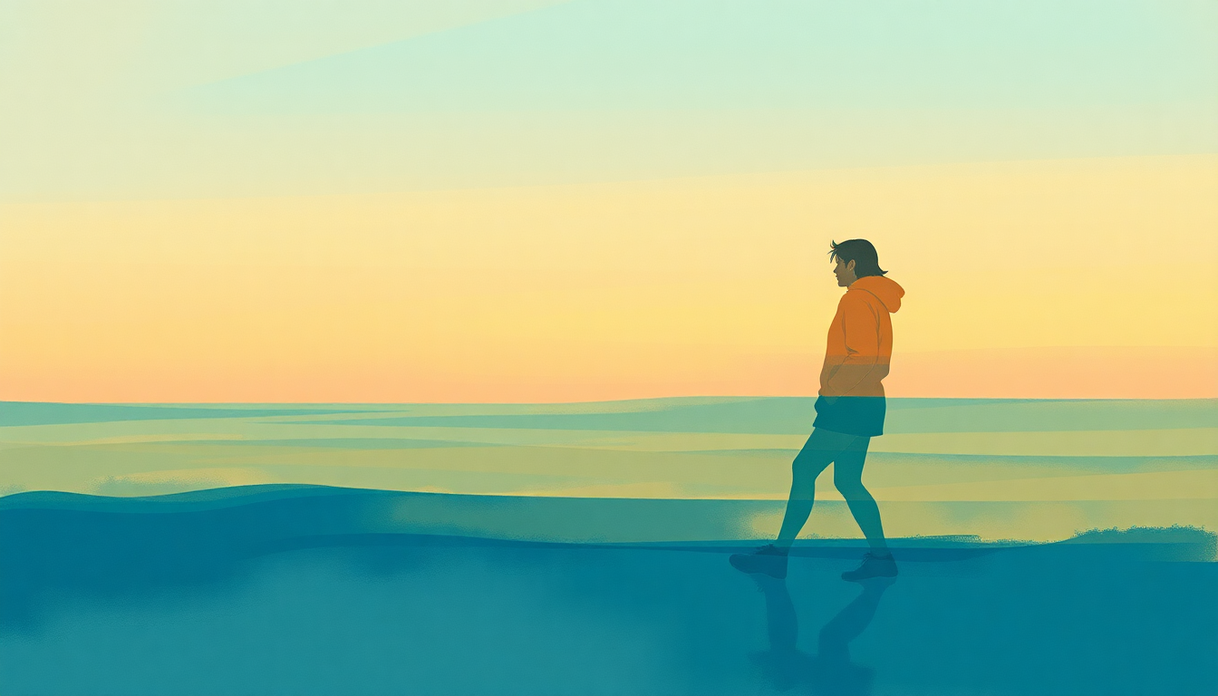 Fan-driven abstract illustration evoking the emotional arc of Good Life by Kanye West