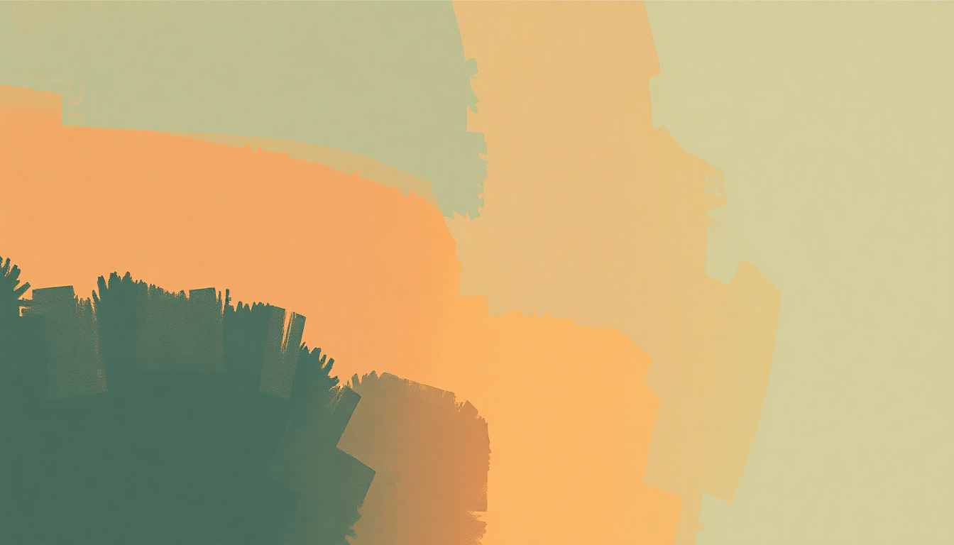 Fan-driven abstract illustration evoking the emotional arc of Good News by Julien Baker