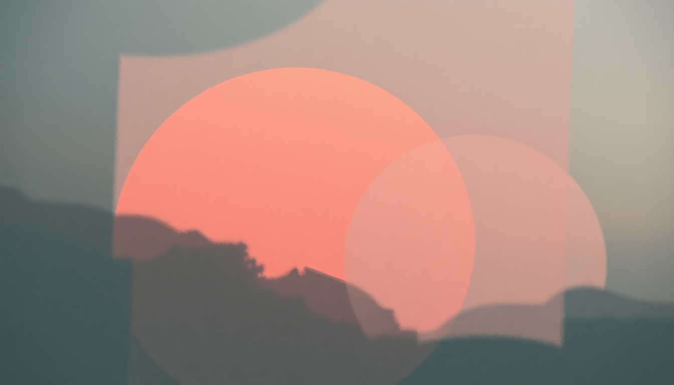 Fan-driven abstract illustration evoking the emotional arc of Good Song by Blur