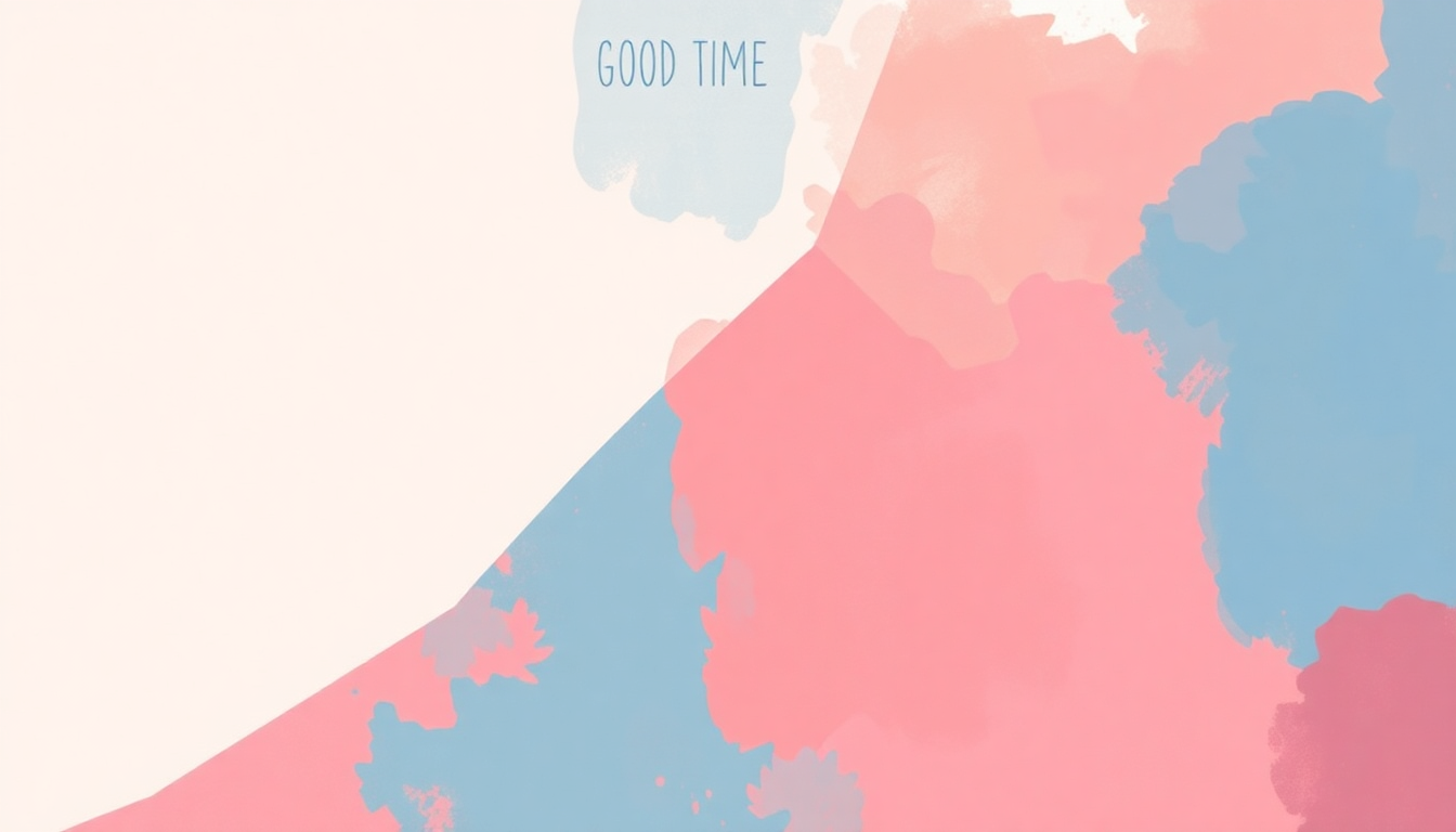 Fan-driven abstract illustration evoking the emotional arc of Good Time by KIDZ BOP Kids