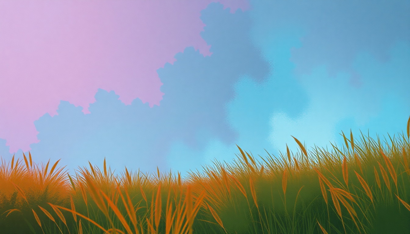 Fan-driven abstract illustration evoking the emotional arc of Grass by Animal Collective