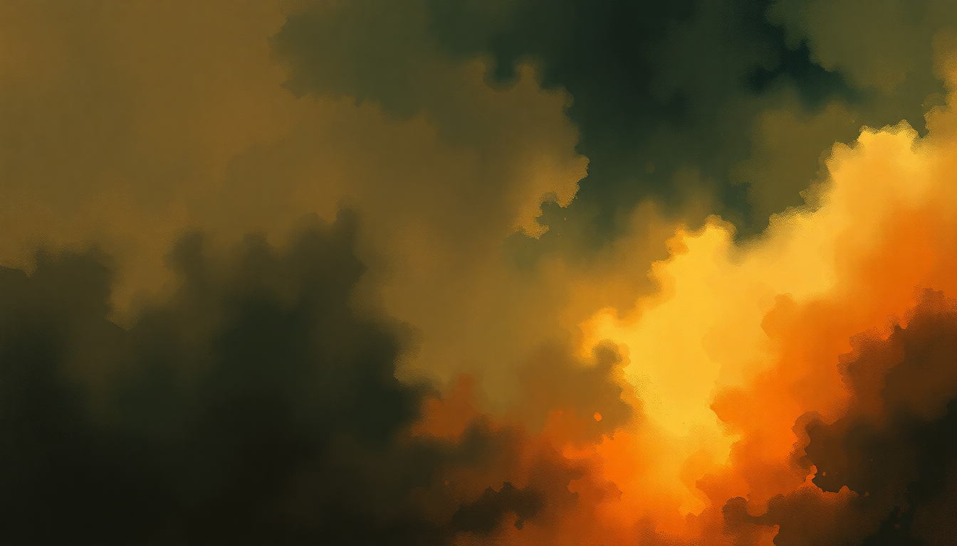 Fan-driven abstract illustration evoking the emotional arc of Grosse Fuge, Op. 133 by Ludwig van Beethoven