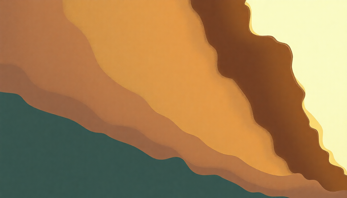Fan-driven abstract illustration evoking the emotional arc of Grounded by Pavement