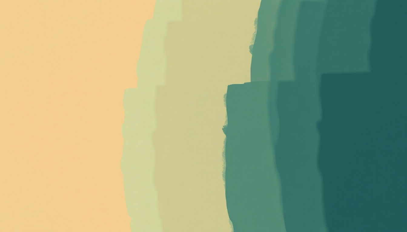 Fan-driven abstract illustration evoking the emotional arc of Grown Ocean by Fleet Foxes