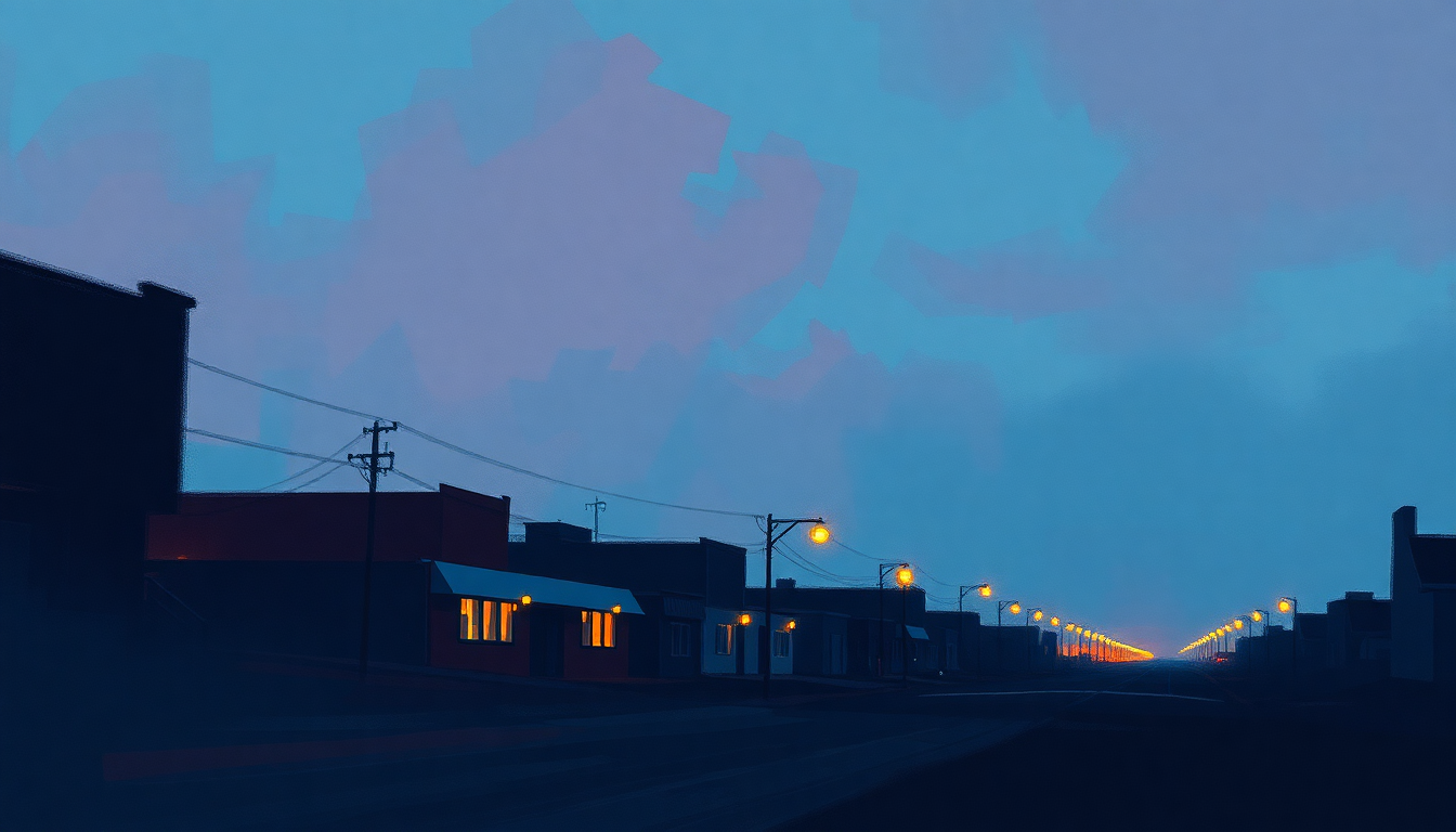 Fan-driven abstract illustration evoking the emotional arc of Guitar Town by Steve Earle