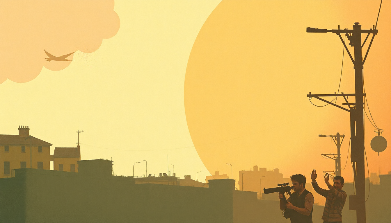 Fan-driven abstract illustration evoking the emotional arc of The Guns of Brixton by The Clash