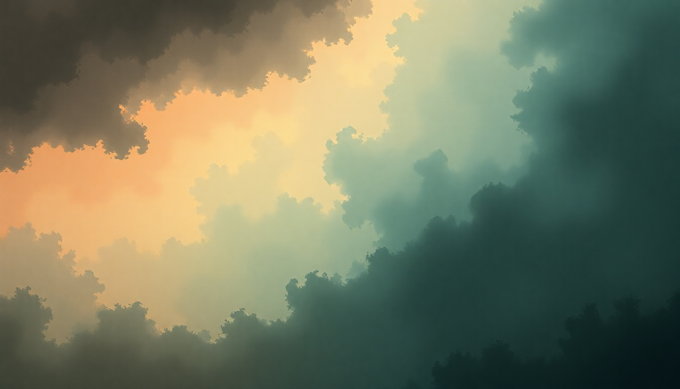 Fan-driven abstract illustration evoking the emotional arc of Gutless by Hole