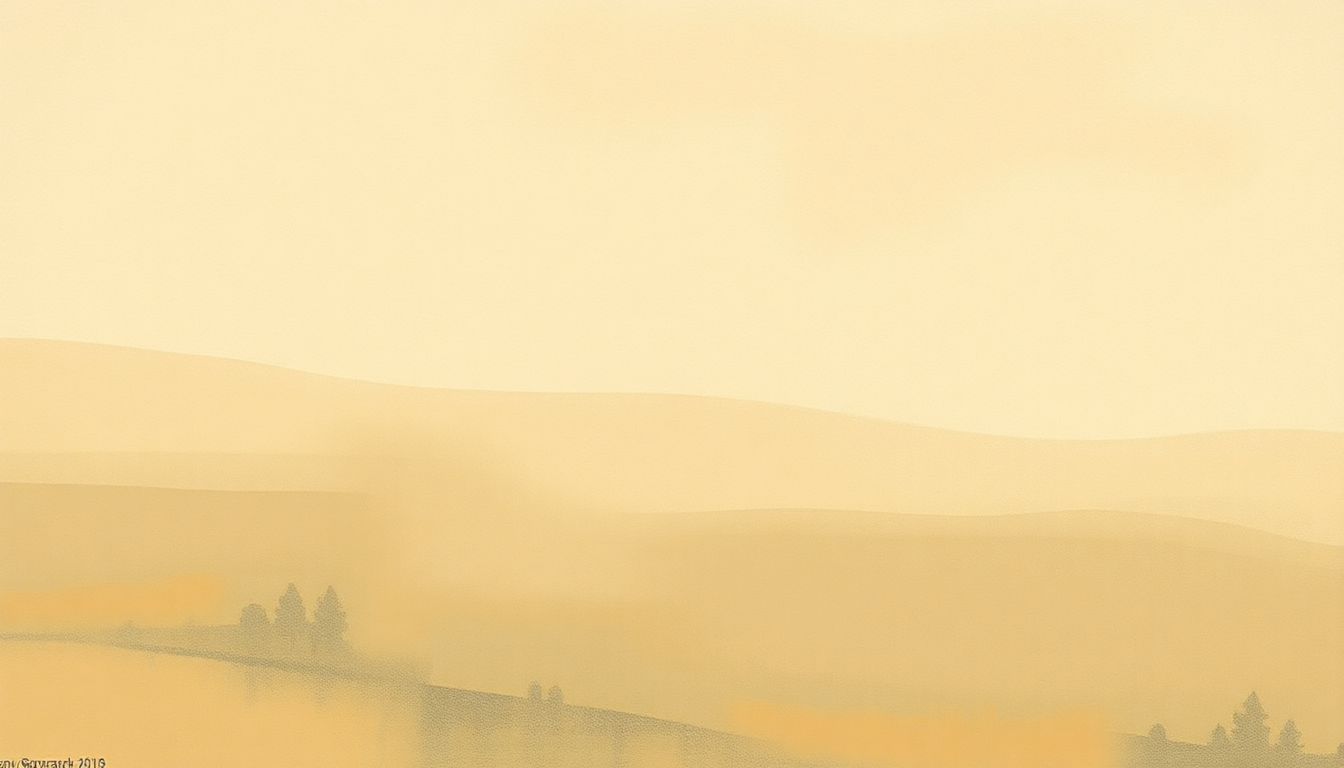 Fan-driven abstract illustration evoking the emotional arc of Gymnopédies No. 1 by Erik Satie