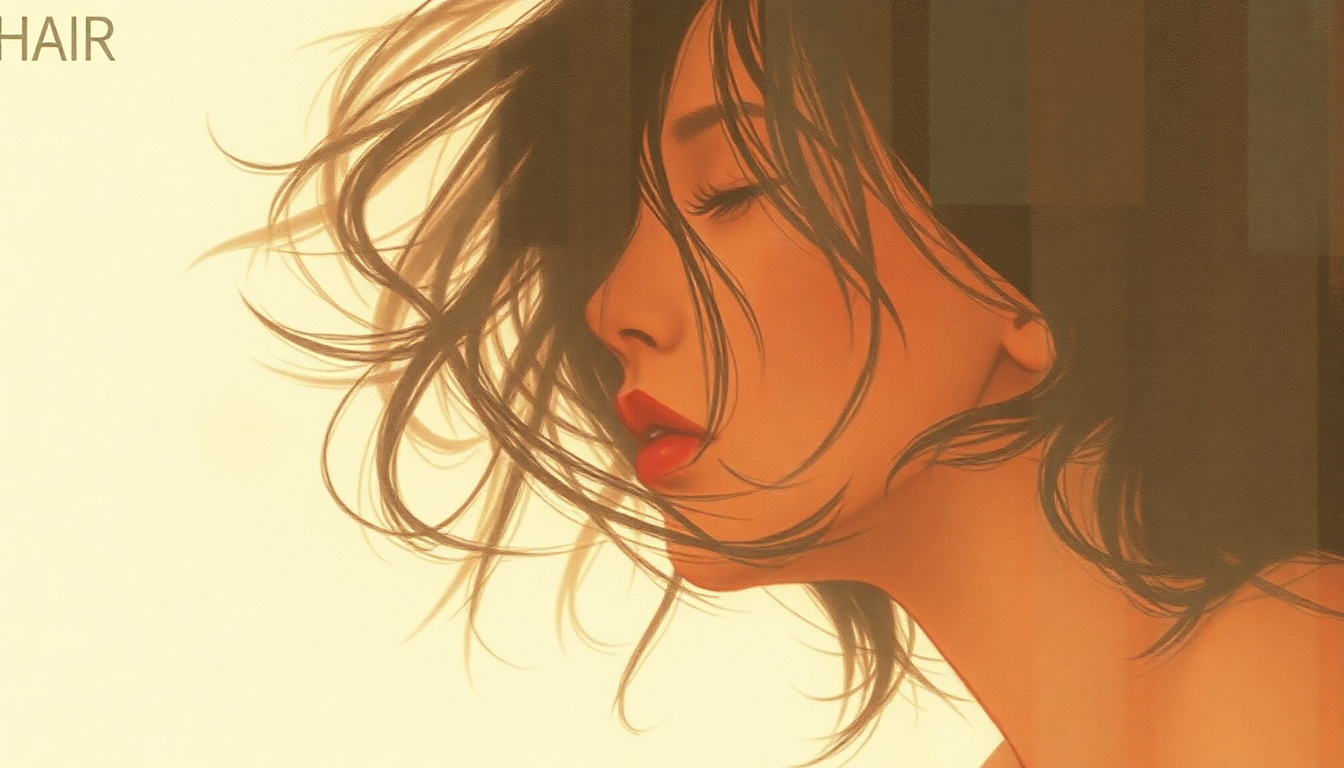Fan-driven abstract illustration evoking the emotional arc of Hair by PJ Harvey