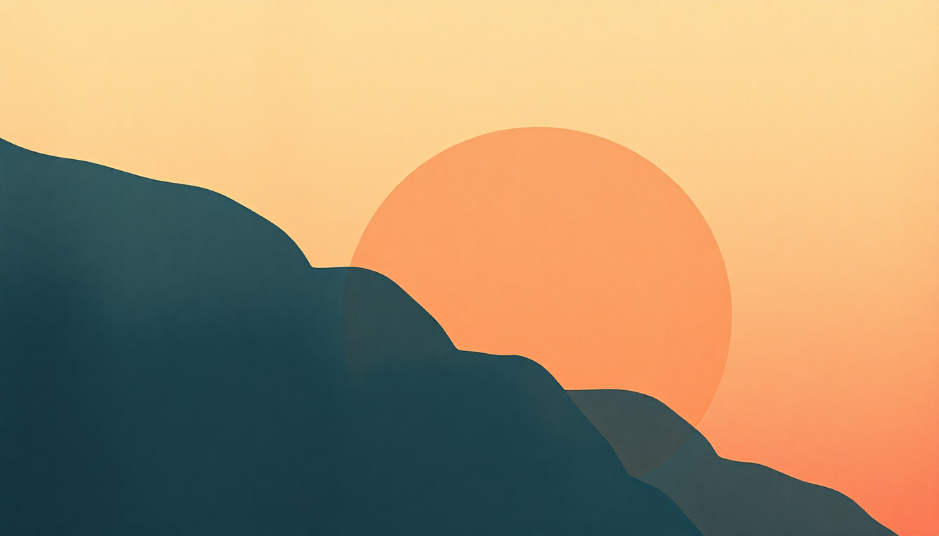 Fan-driven abstract illustration evoking the emotional arc of Half Moon by Janis Joplin