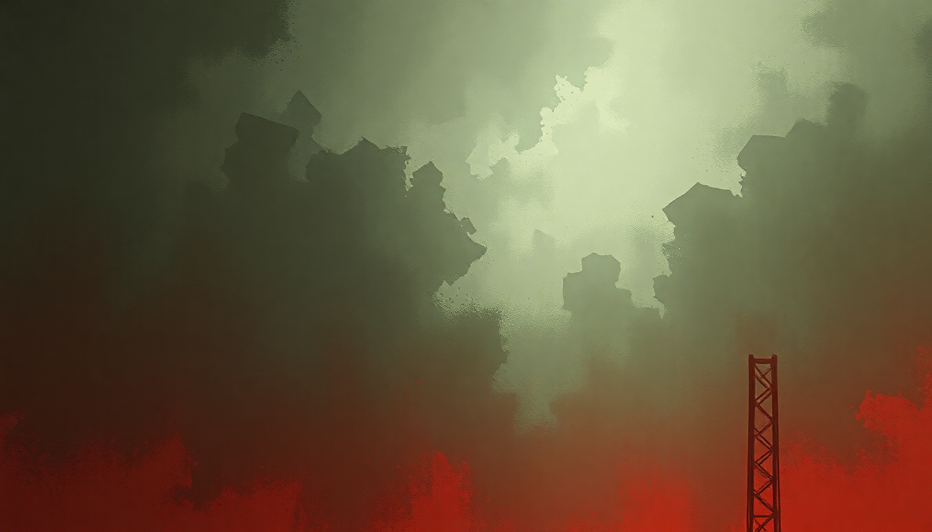 Fan-driven abstract illustration evoking the emotional arc of Half Sound Full Fury by At The Drive In