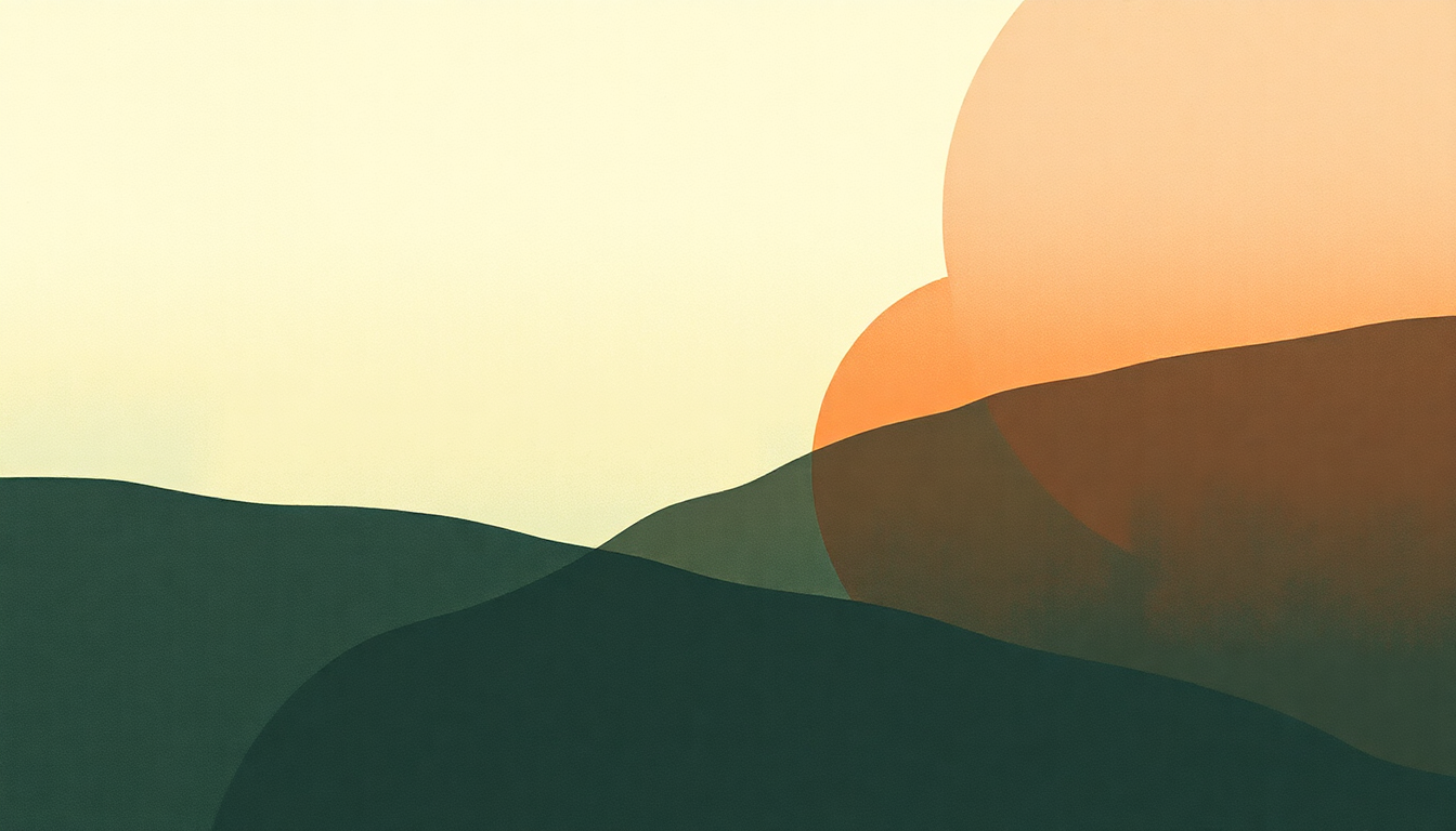 Fan-driven abstract illustration evoking the emotional arc of Halfway Through by Low