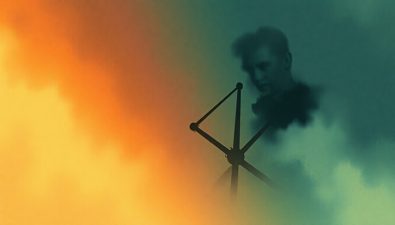 Fan-driven abstract illustration evoking the emotional arc of Hallo Spaceboy by David Bowie