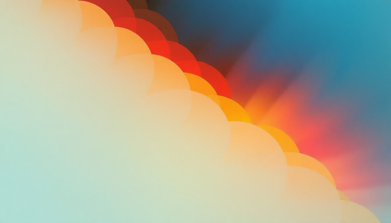 Fan-driven abstract illustration evoking the emotional arc of Hallogallo by Neu!
