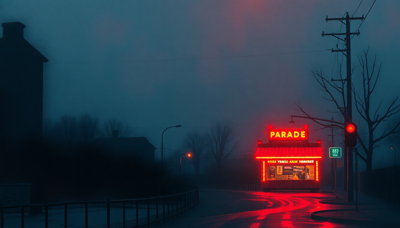 Fan-driven abstract illustration evoking the emotional arc of Halloween Parade by Lou Reed