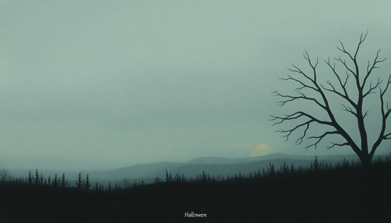 Fan-driven abstract illustration evoking the emotional arc of Halloween by Phoebe Bridgers