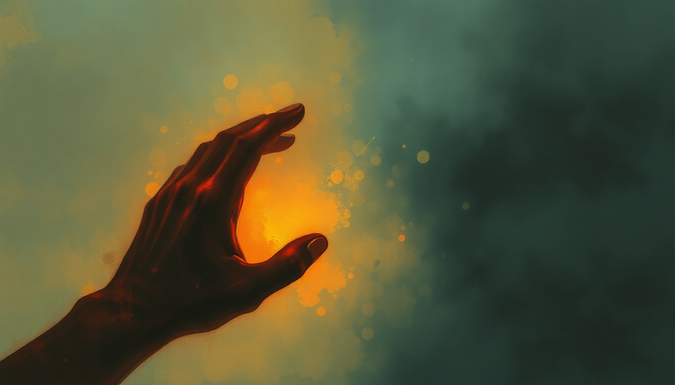 Fan-driven abstract illustration evoking the emotional arc of Hand of the Host by Isis