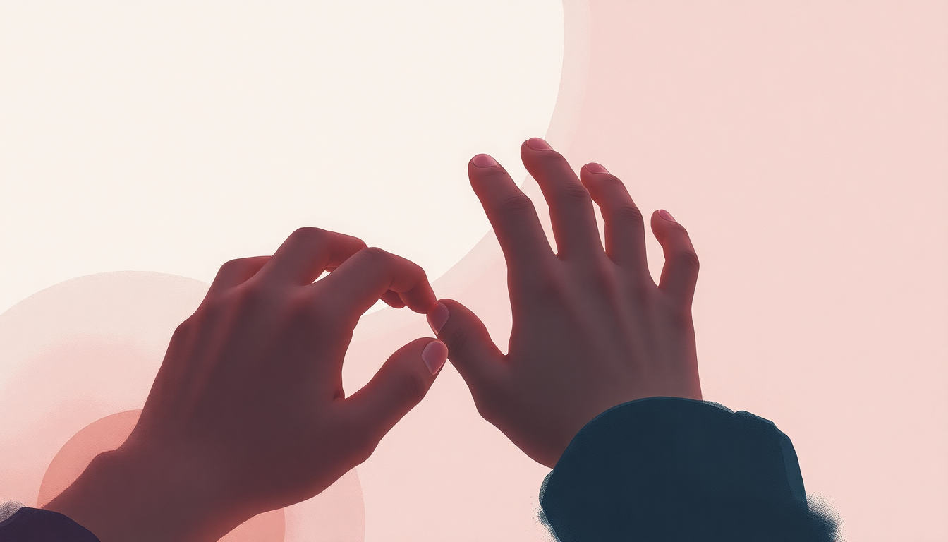 Fan-driven abstract illustration evoking the emotional arc of Hands by Mac Miller