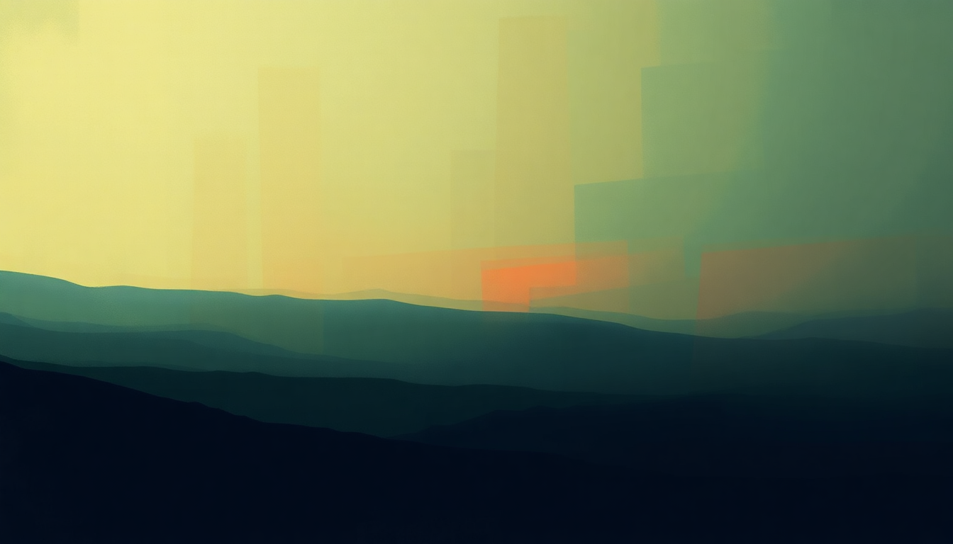 Fan-driven abstract illustration evoking the emotional arc of Hang Down Your Head by Tom Waits