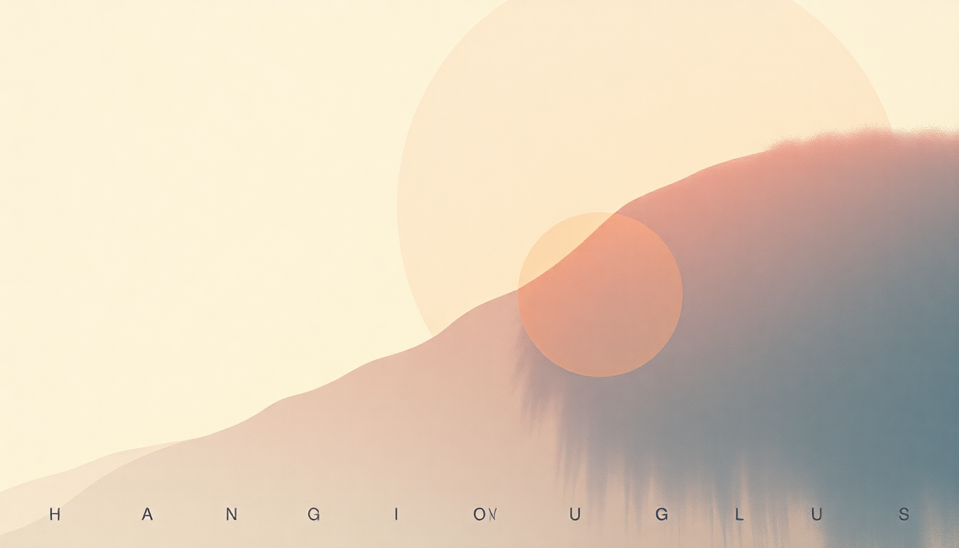 Fan-driven abstract illustration evoking the emotional arc of Hang On by Weyes Blood