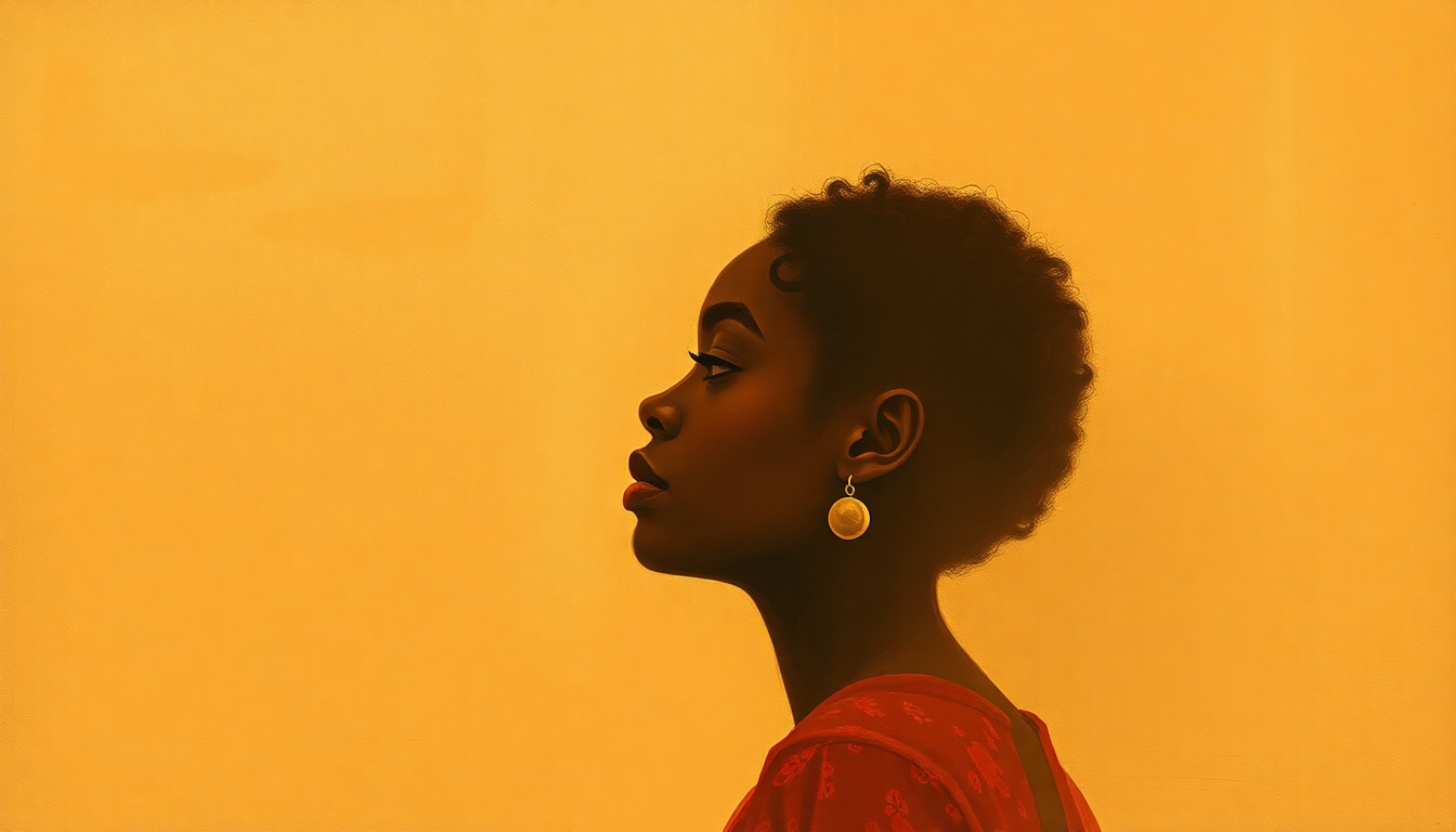 Fan-driven abstract illustration evoking the emotional arc of Hapo Zamani by Miriam Makeba