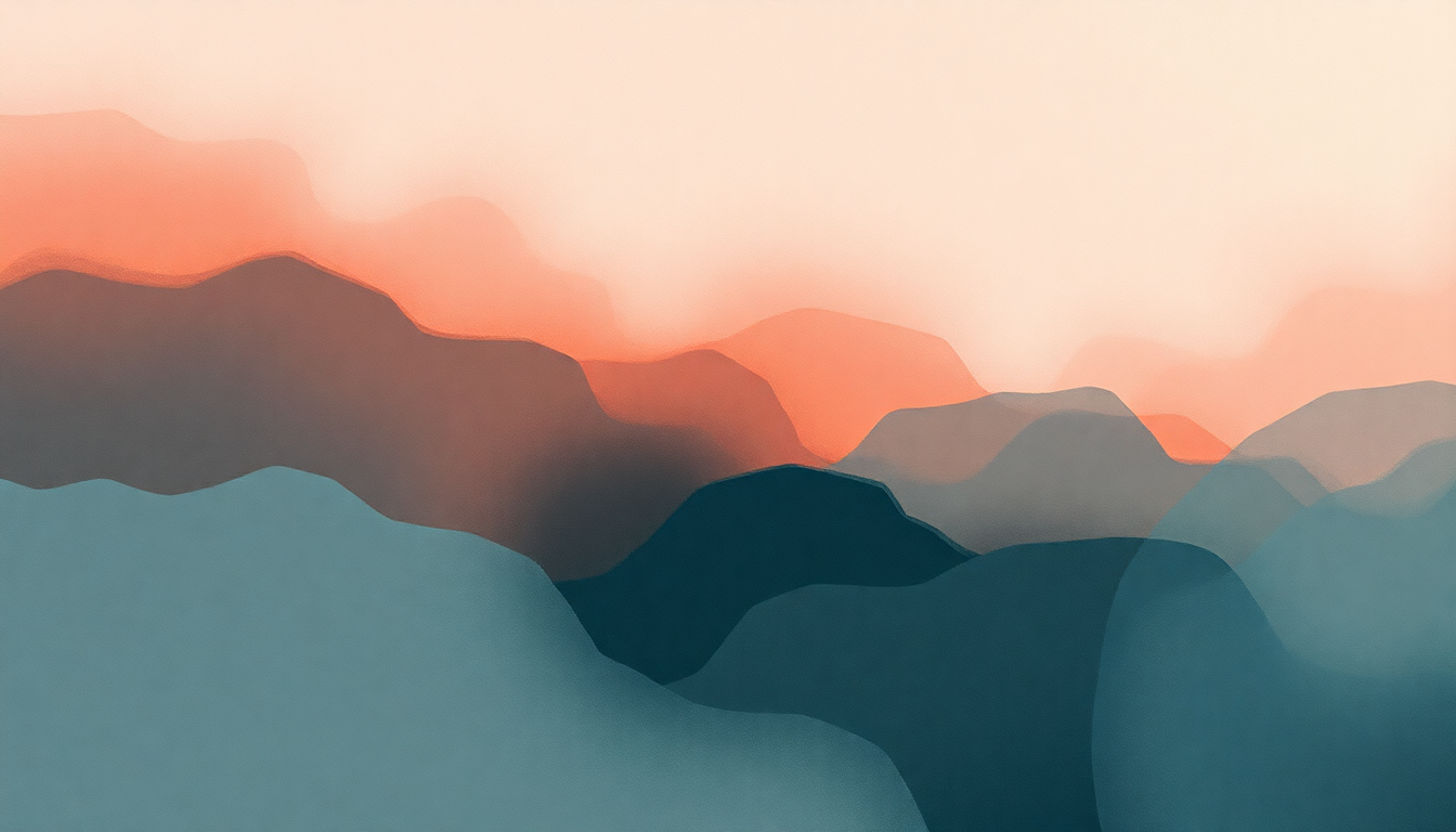 Fan-driven abstract illustration evoking the emotional arc of happier by Olivia Rodrigo