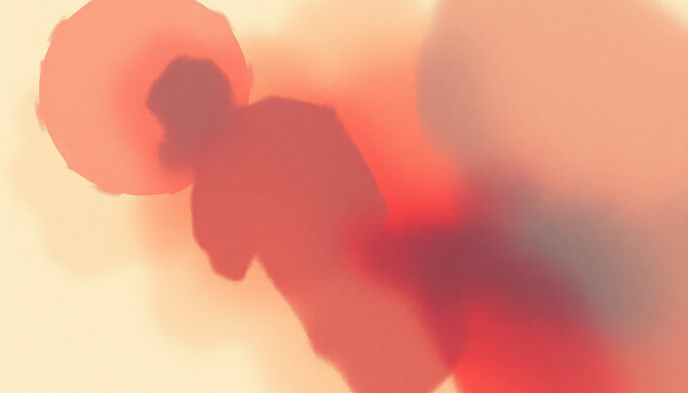 Fan-driven abstract illustration evoking the emotional arc of Happy by Anthony Hamilton