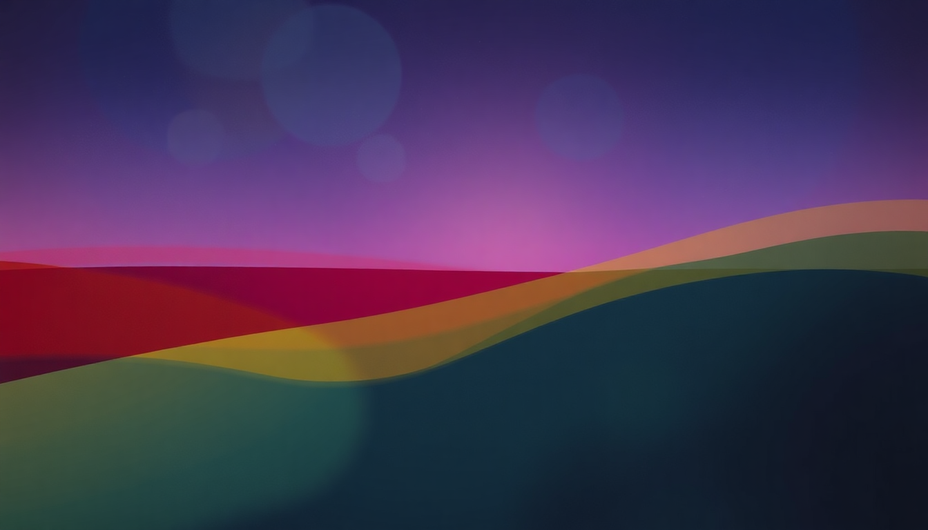 Fan-driven abstract illustration evoking the emotional arc of Happy Feelin' by Maze