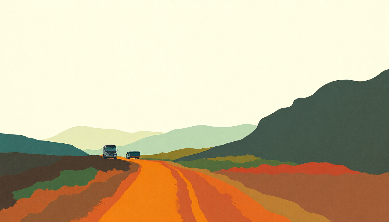 Fan-driven abstract illustration evoking the emotional arc of Hard Road to Travel by Jimmy Cliff