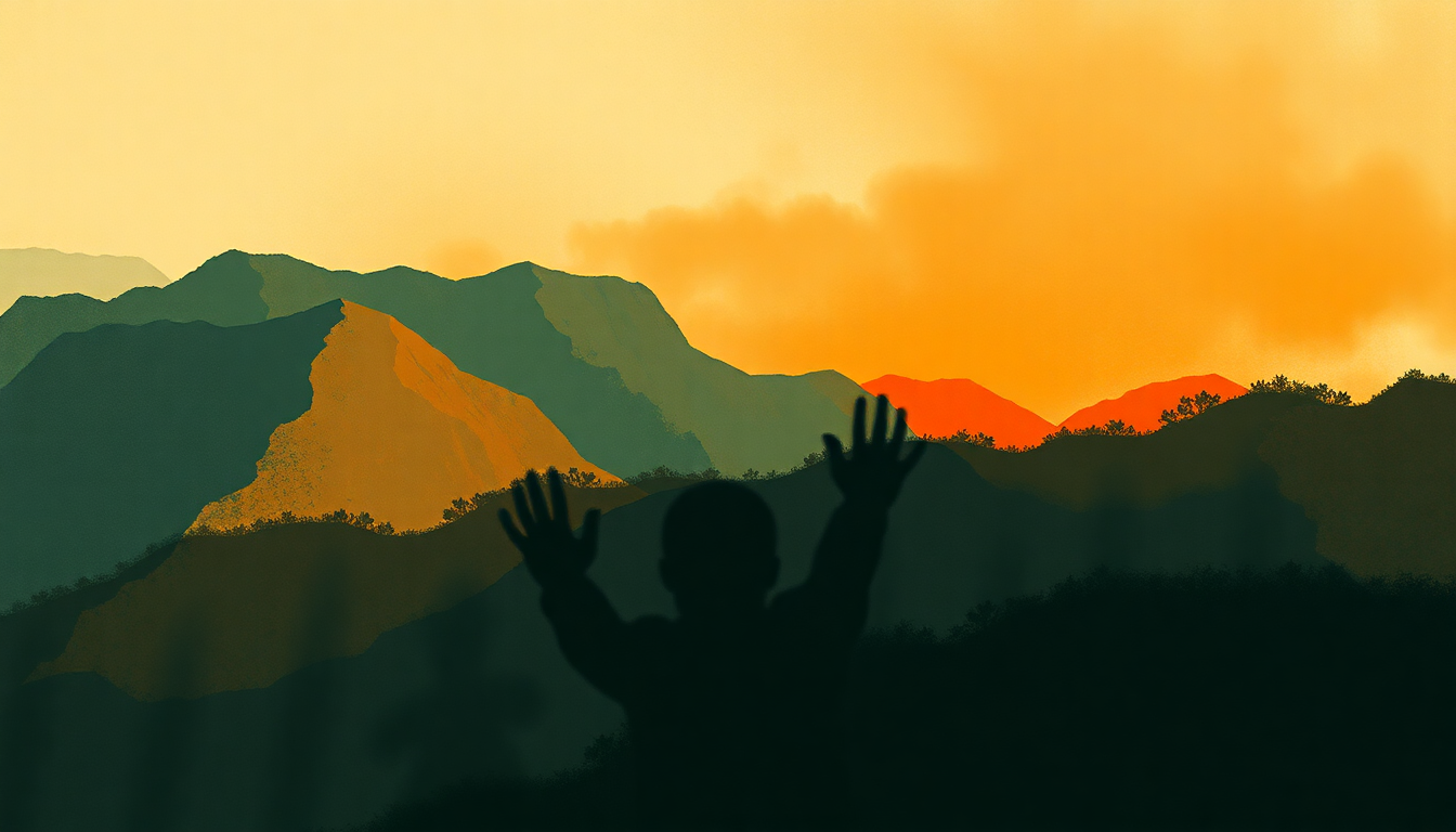 Fan-driven abstract illustration evoking the emotional arc of Hasta el Fin by Banda MS