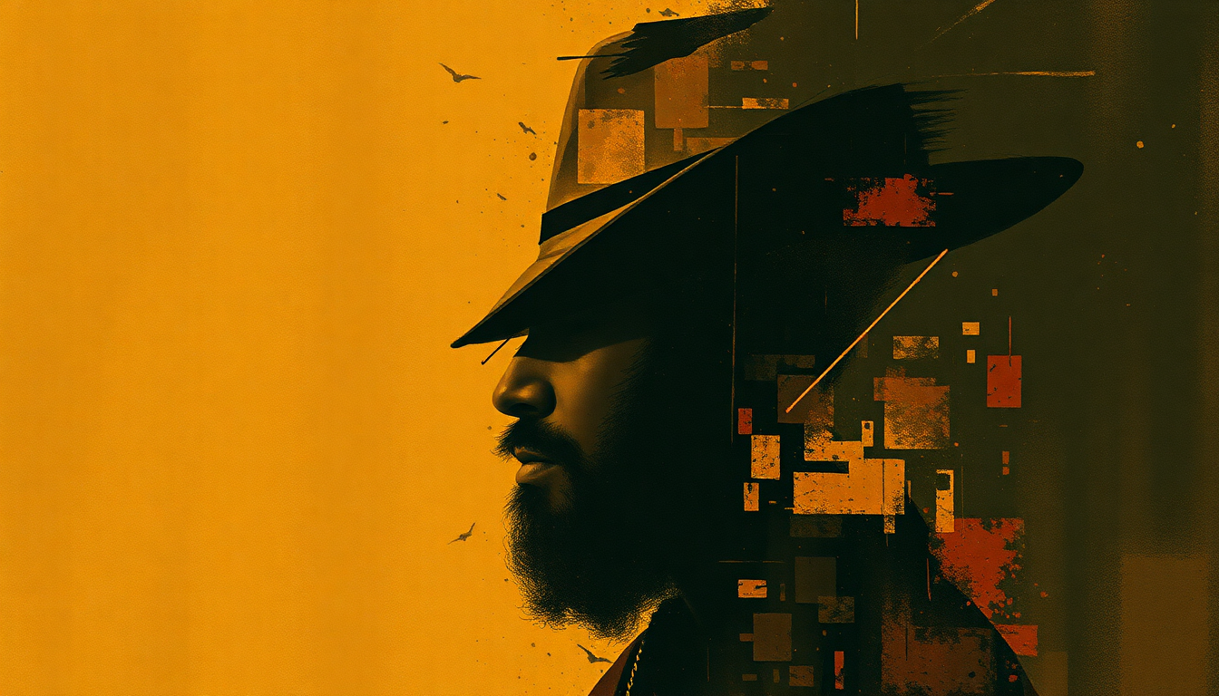 Fan-driven abstract illustration evoking the emotional arc of Hat and Beard by Eric Dolphy