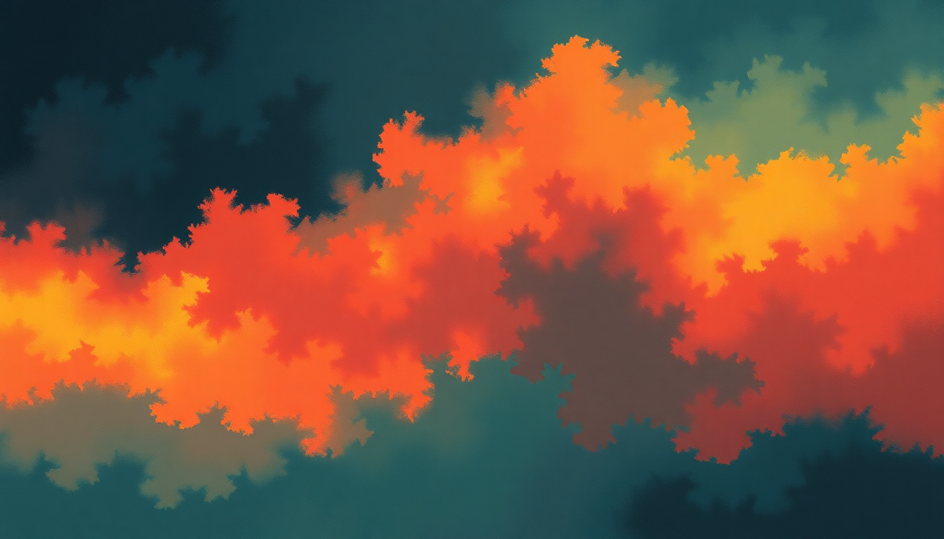 Fan-driven abstract illustration evoking the emotional arc of Hava Nagila by Dick Dale