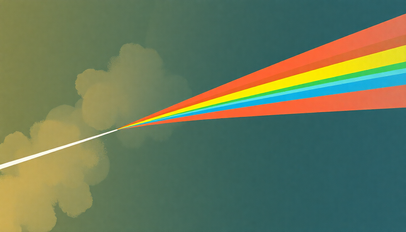 Fan-driven abstract illustration evoking the emotional arc of Have a Cigar by Pink Floyd