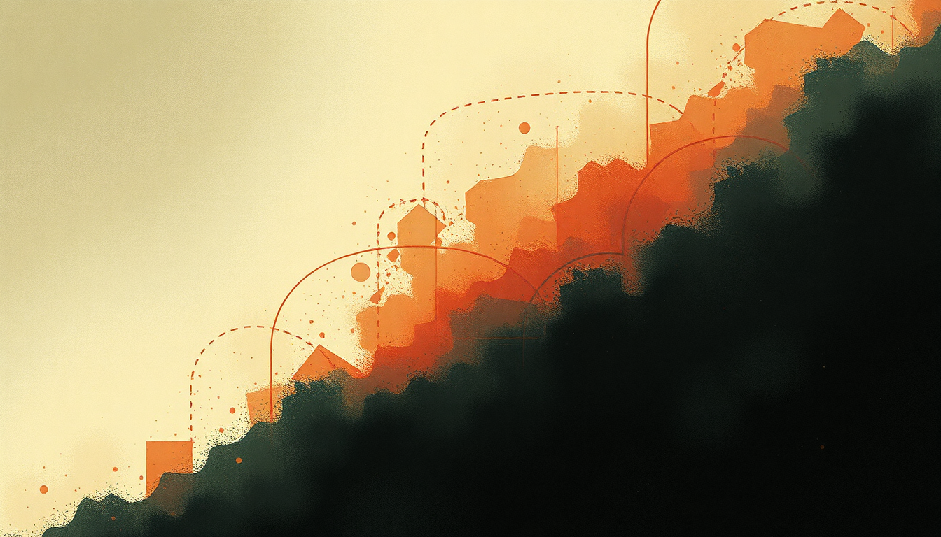 Fan-driven abstract illustration evoking the emotional arc of Have Love Will Travel by The Black Keys