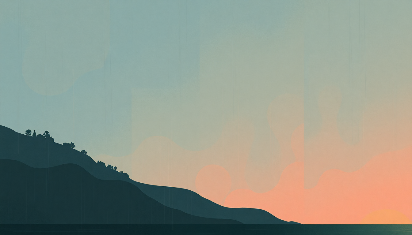 Fan-driven abstract illustration evoking the emotional arc of Have You Ever Seen the Rain by Creedence Clearwater Revival