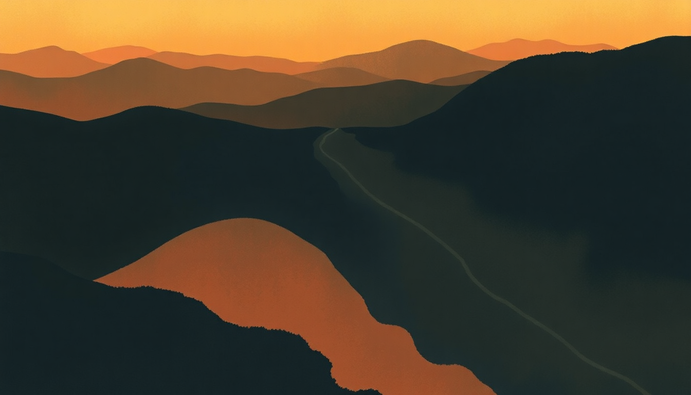 Fan-driven abstract illustration evoking the emotional arc of Hawái by Maluma