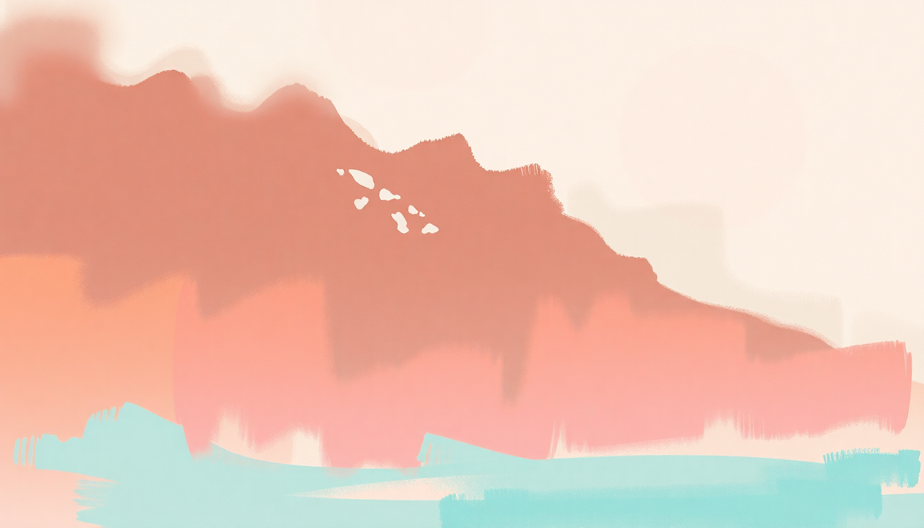 Fan-driven abstract illustration evoking the emotional arc of Hawaii by The Strokes