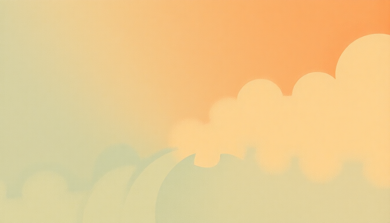 Fan-driven abstract illustration evoking the emotional arc of He Doesn't Know Why by Fleet Foxes