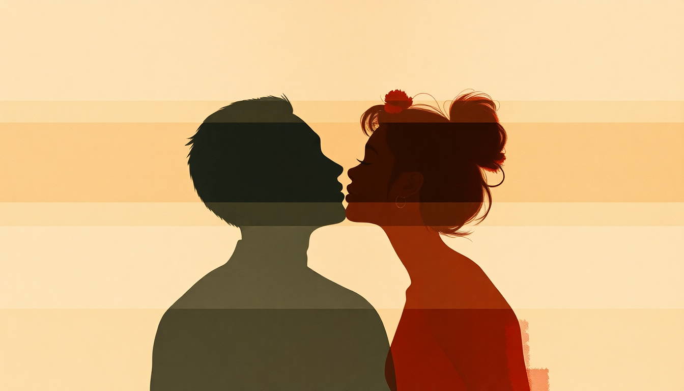 Fan-driven abstract illustration evoking the emotional arc of He Loves Me by Raheem DeVaughn