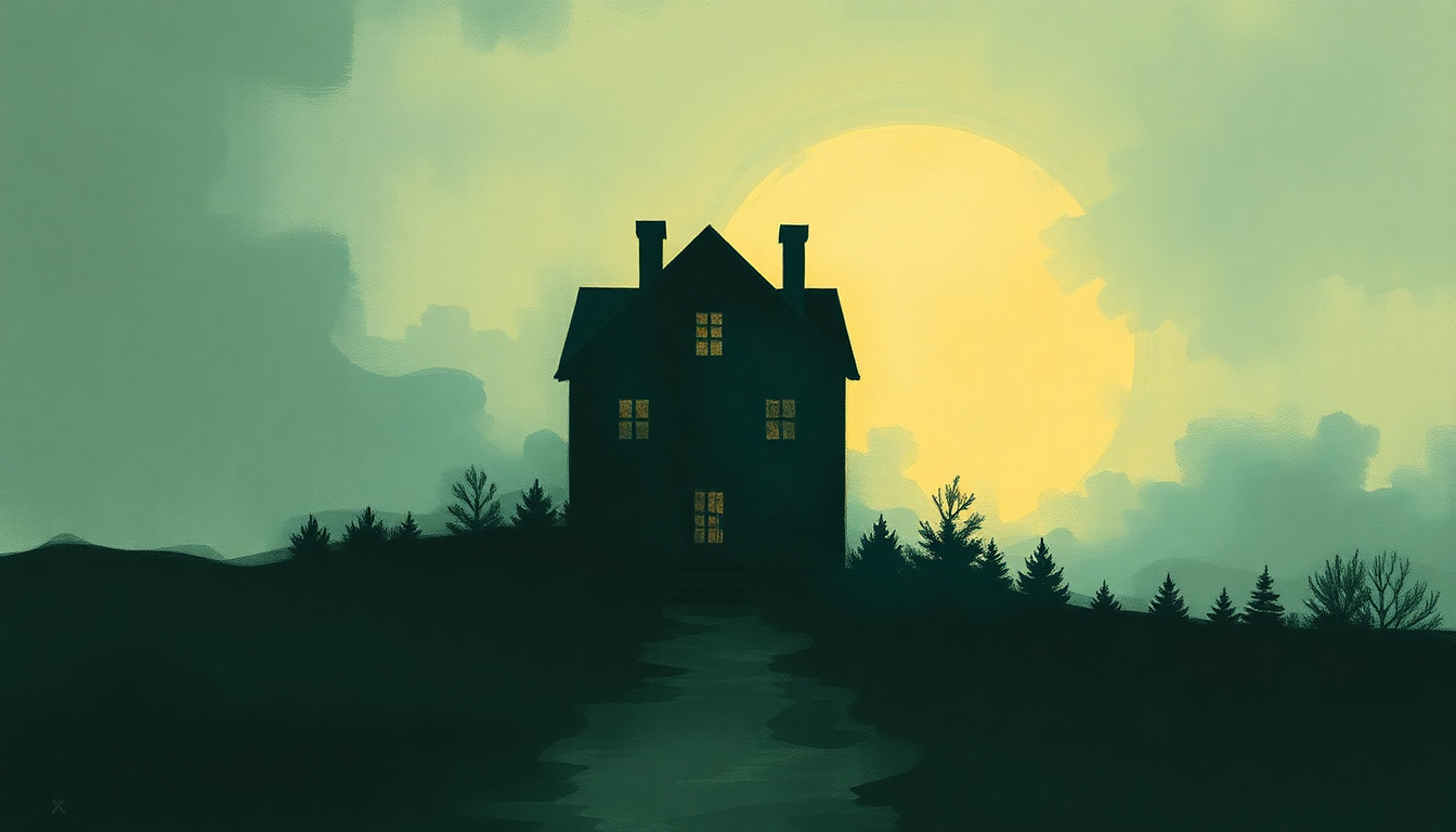 Fan-driven abstract illustration evoking the emotional arc of Head Like a Haunted House by Queens of the Stone Age
