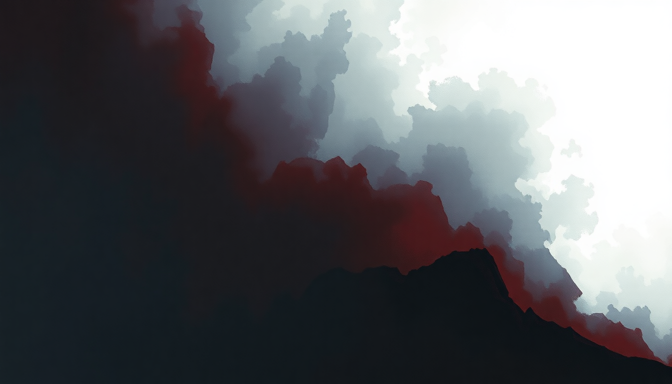 Fan-driven abstract illustration evoking the emotional arc of Headin' For the Top Now by Spiritualized