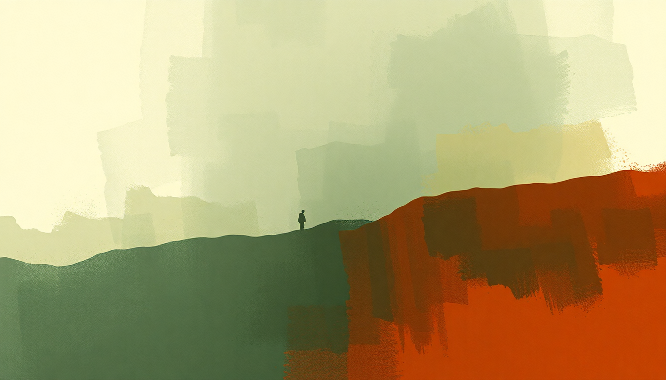 Fan-driven abstract illustration evoking the emotional arc of Headlines by Drake