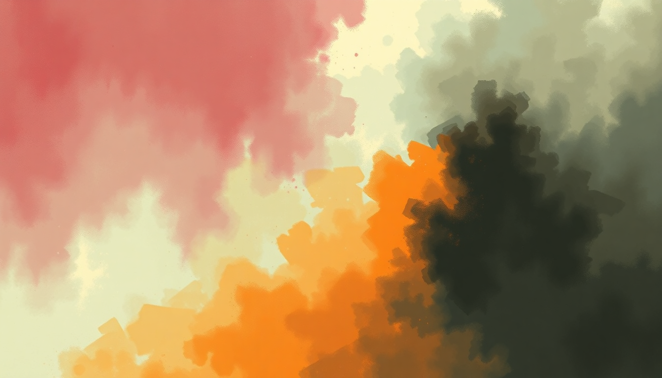 Fan-driven abstract illustration evoking the emotional arc of Heads Will Roll by Yeah Yeah Yeahs