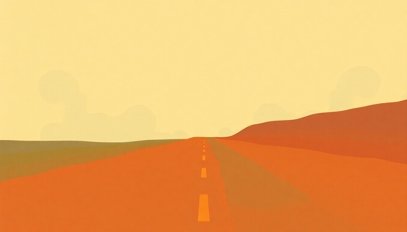 Fan-driven abstract illustration evoking the emotional arc of Heartbreak Road by Bill Withers