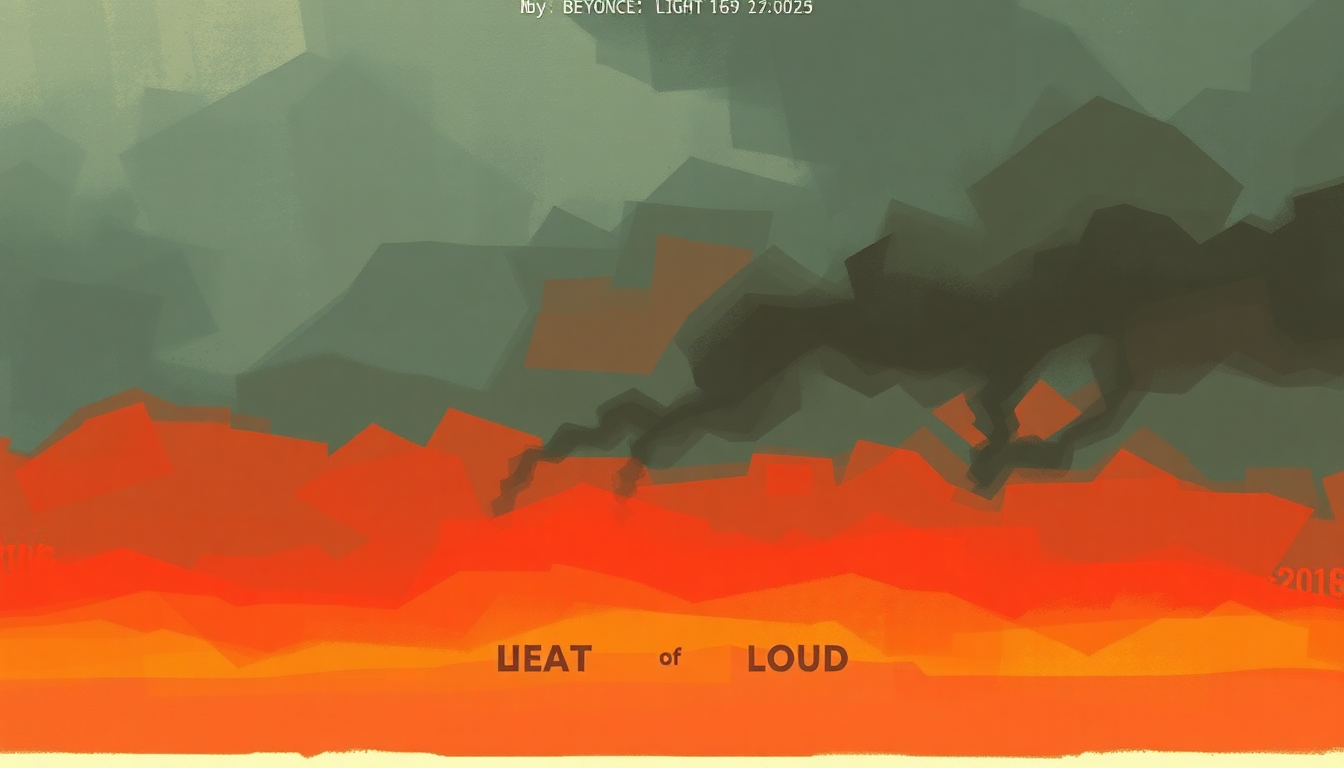 Fan-driven abstract illustration evoking the emotional arc of Heated by Beyoncé