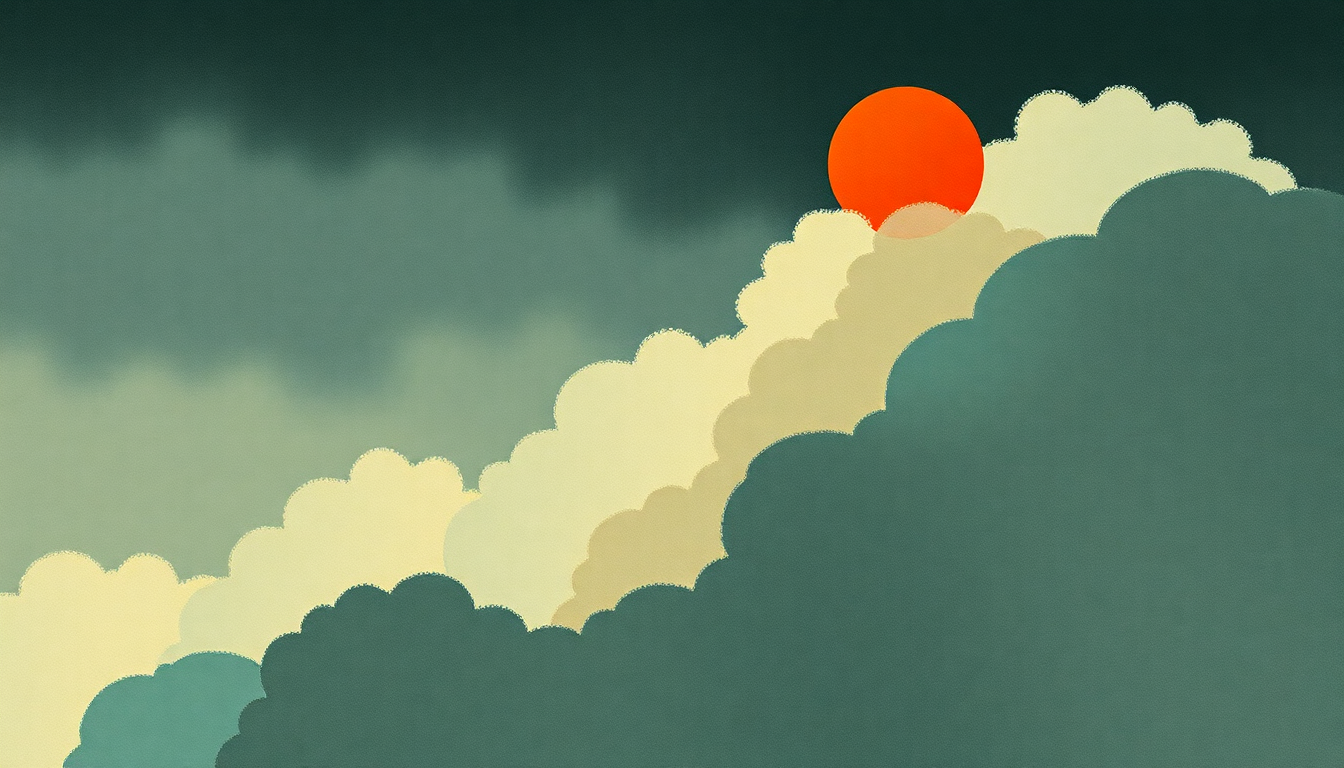 Fan-driven abstract illustration evoking the emotional arc of Heavy Balloon by Fiona Apple