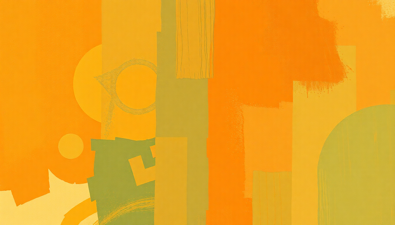 Fan-driven abstract illustration evoking the emotional arc of Heebie Jeebies by Louis Armstrong